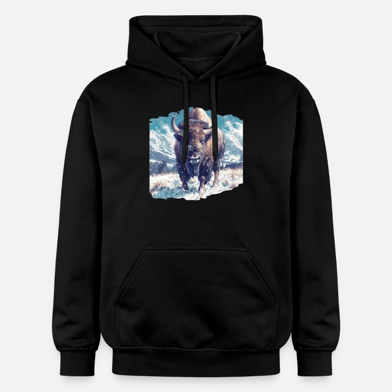 Bisons Bison - Sweat à capuche Softstyle® Gildan Unisexe - noir