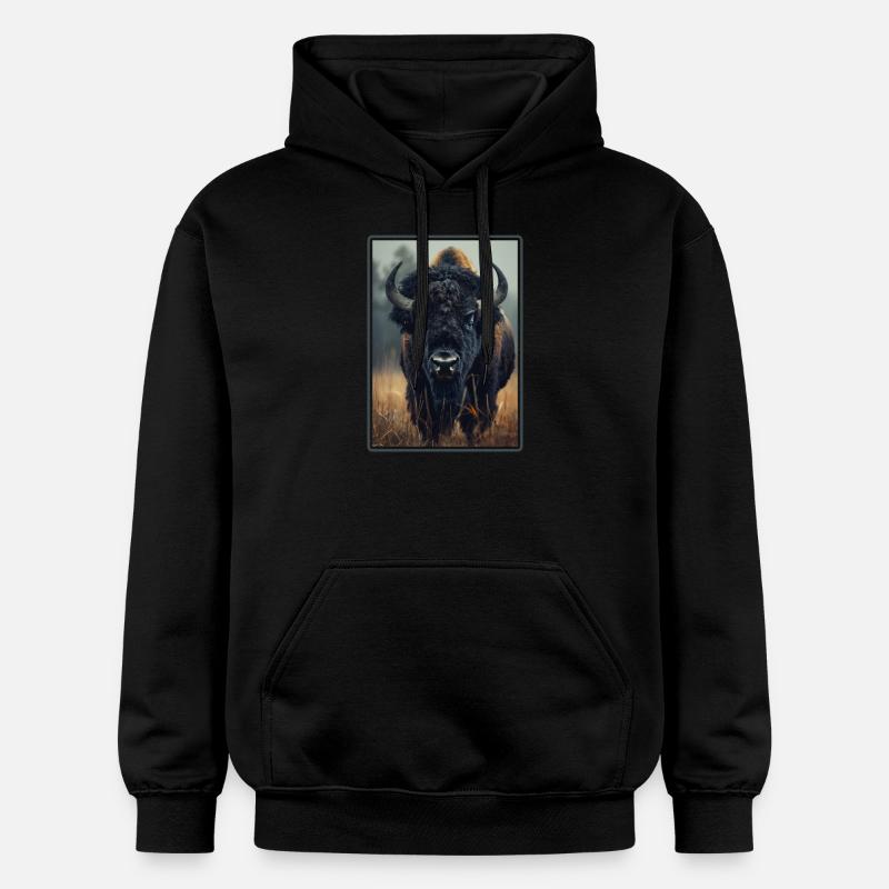 Bisons Bison - Sweat à capuche Softstyle® Gildan Unisexe - noir