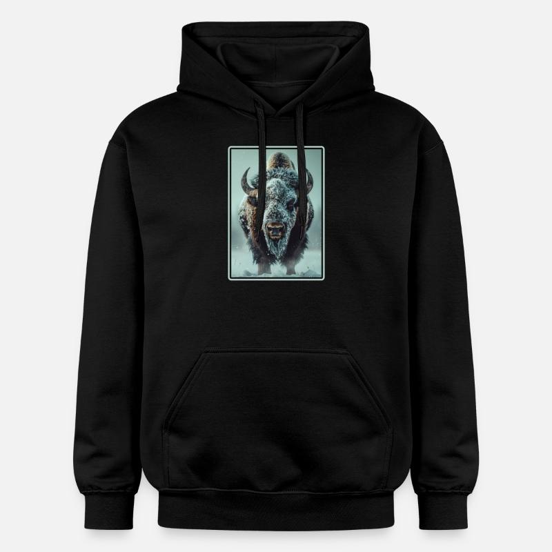 Bisons Bison - Sweat à capuche Softstyle® Gildan Unisexe - noir