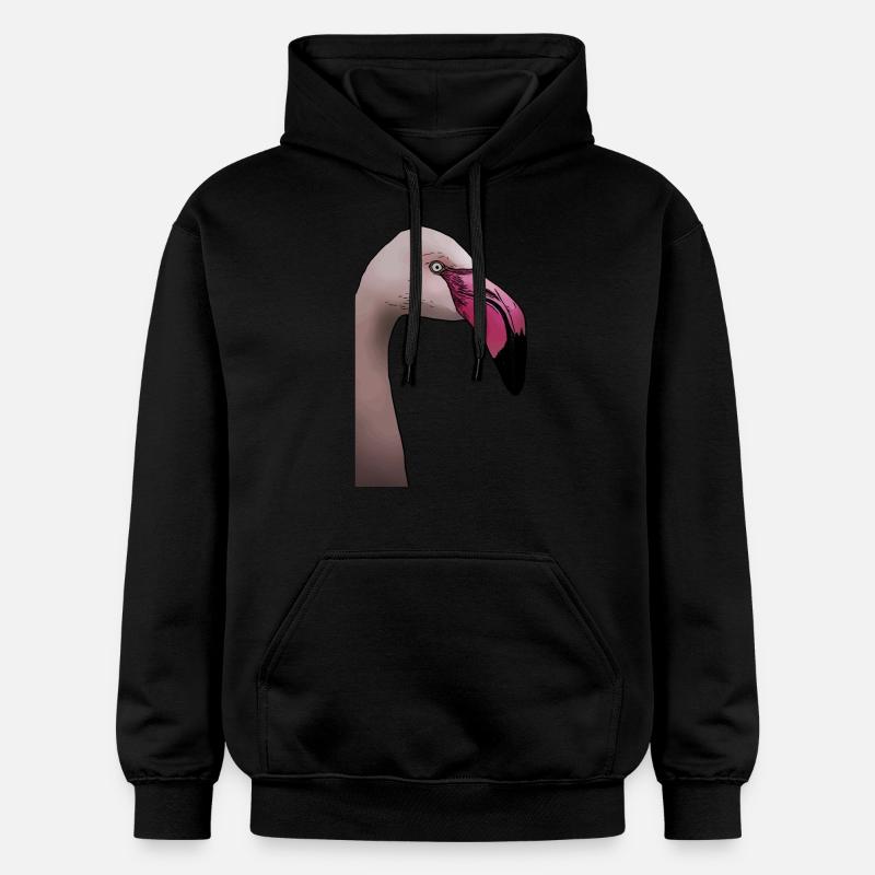 Flamingo - design d’animal oiseau - Sweat à capuche Softstyle® Gildan Unisexe - noir