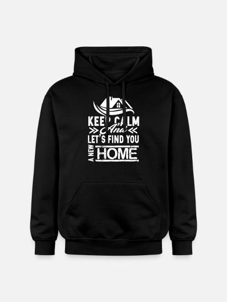 Real Estate Agent Keep Calm - Gildan Unisex Softstyle® Midweight Hoodie - black