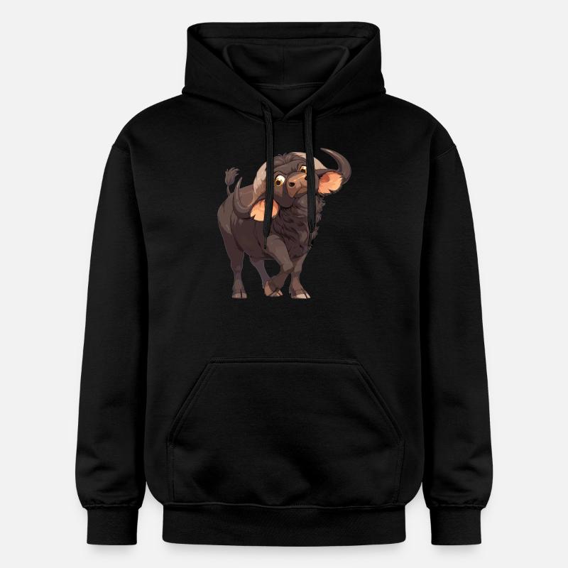 Buffles Buffalo Büffel - Sweat à capuche Softstyle® Gildan Unisexe - noir