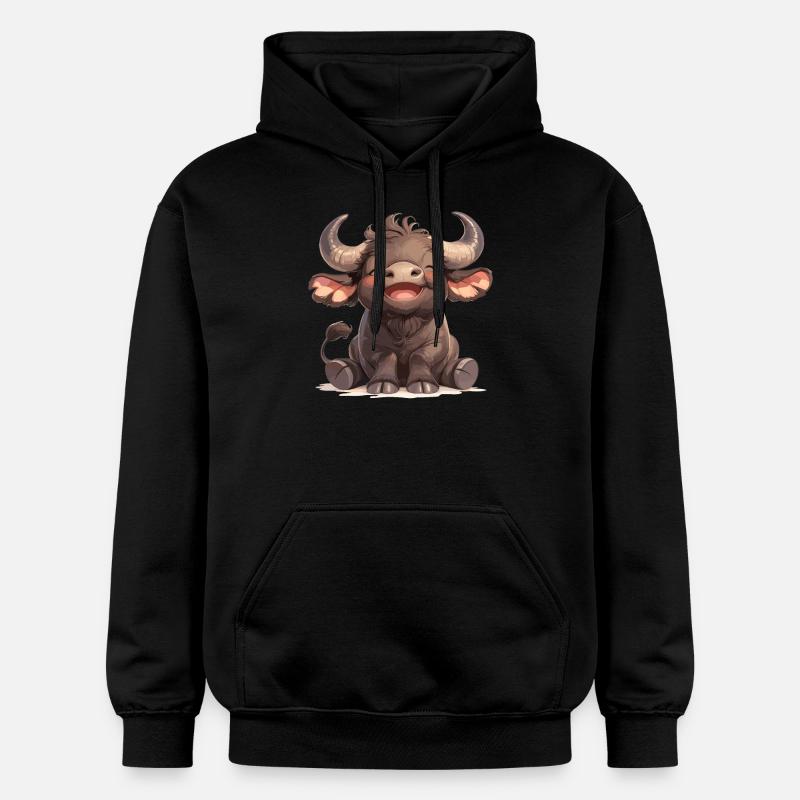 Buffles Buffalo Büffel - Sweat à capuche Softstyle® Gildan Unisexe - noir