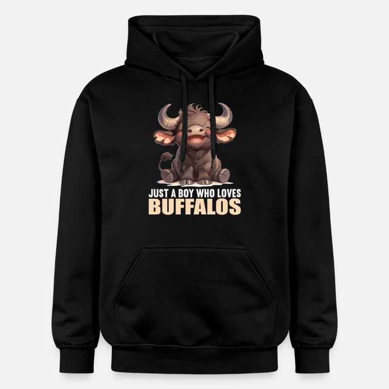 Buffles Buffalo Büffel - Sweat à capuche Softstyle® Gildan Unisexe - noir