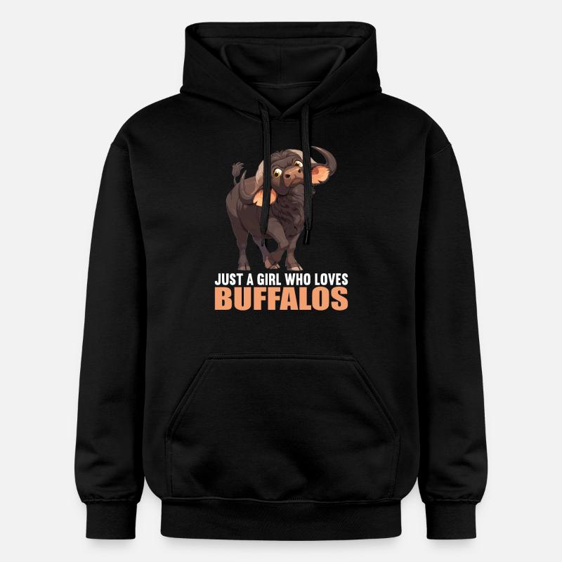 Buffles Buffalo Büffel - Sweat à capuche Softstyle® Gildan Unisexe - noir