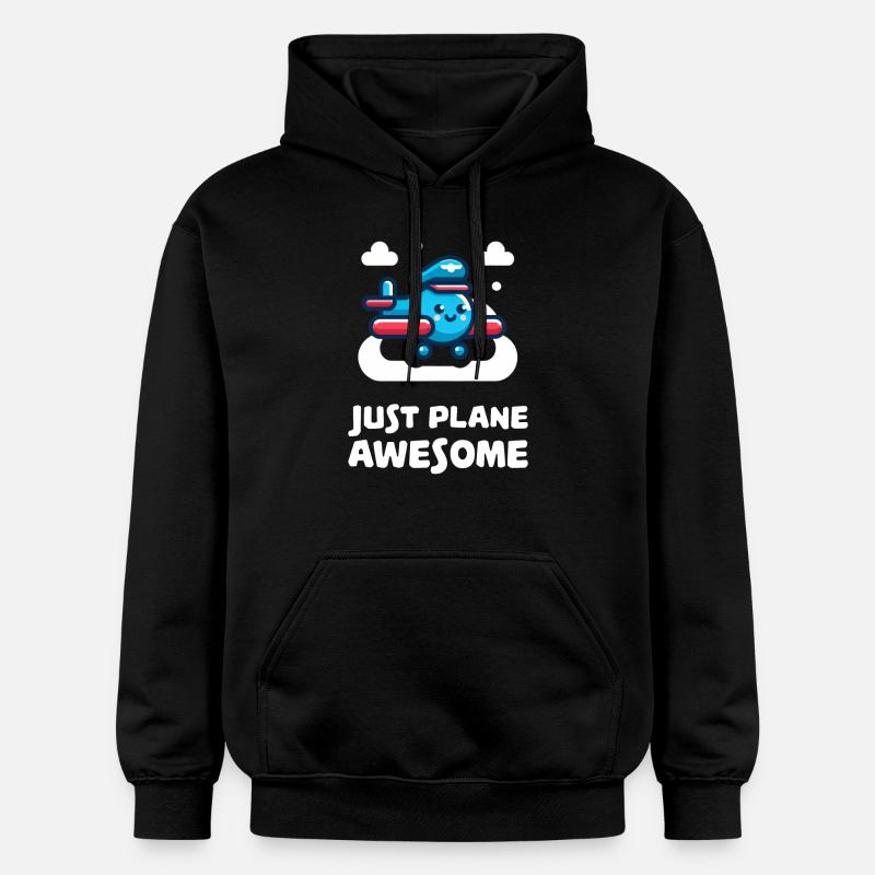 Juste avion génial mignon avion - Sweat à capuche Softstyle® Gildan Unisexe - noir