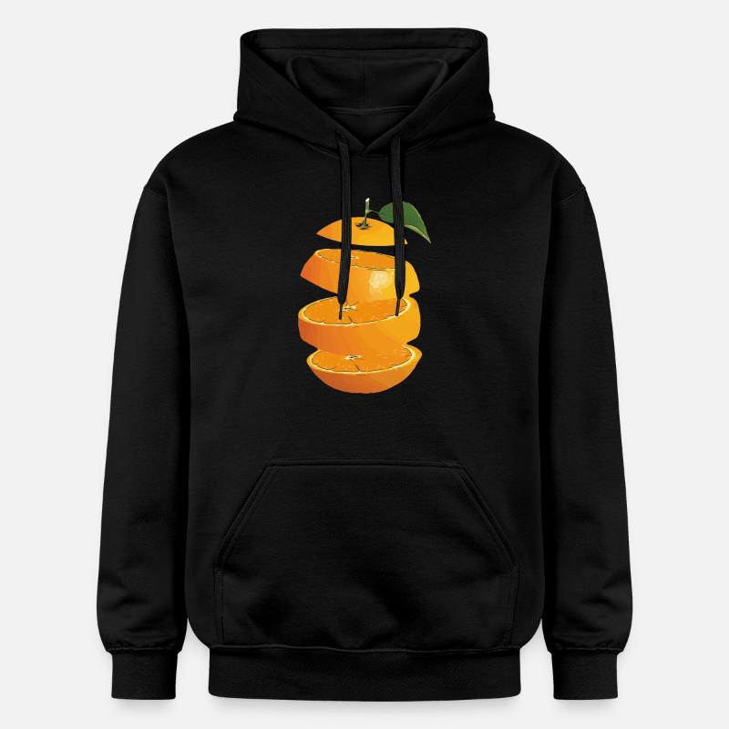 Fruits orange - Sweat à capuche Softstyle® Gildan Unisexe - noir