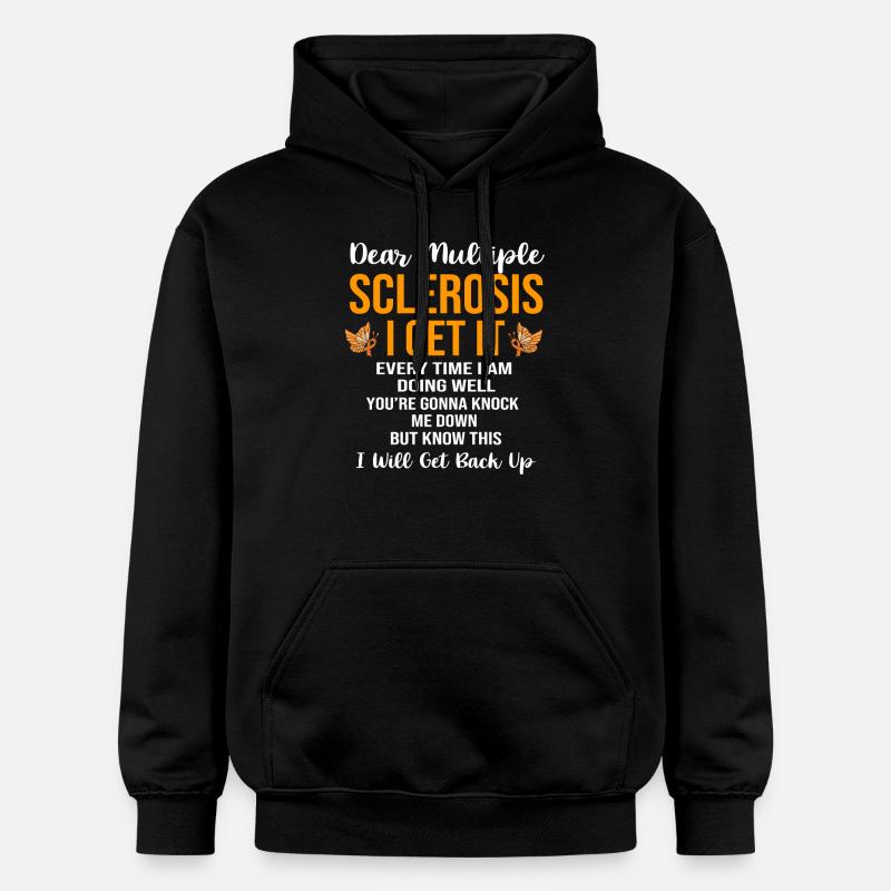 Multiple Sklerose MS - Gildan Unisex Softstyle® Midweight Hoodie - Schwarz