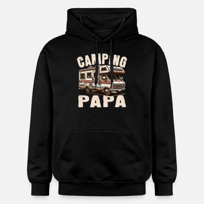 Camping Papa - Gildan Unisex Softstyle® Midweight Hoodie - Schwarz