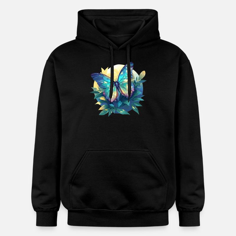 papillon papillons papillon papillon - Sweat à capuche Softstyle® Gildan Unisexe - noir