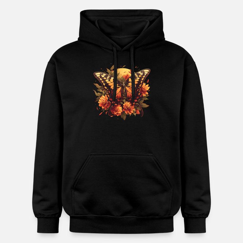 papillon papillons papillon papillon - Sweat à capuche Softstyle® Gildan Unisexe - noir