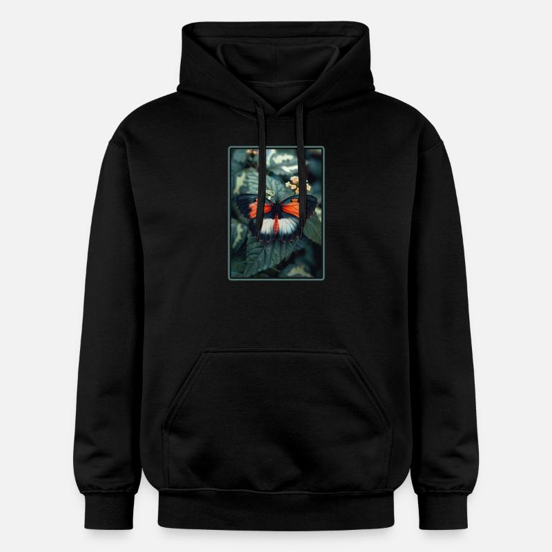 papillon papillons papillon papillon - Sweat à capuche Softstyle® Gildan Unisexe - noir