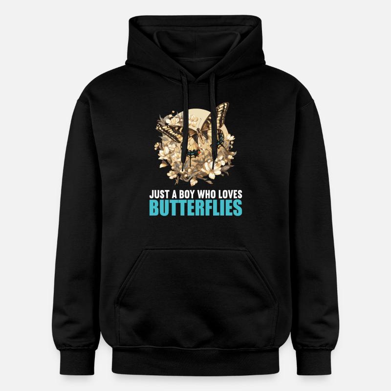 papillon papillons papillon papillon - Sweat à capuche Softstyle® Gildan Unisexe - noir