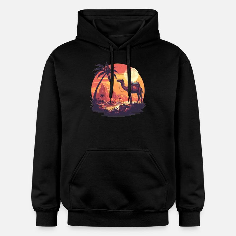 Chameau Kamele Kamel - Sweat à capuche Softstyle® Gildan Unisexe - noir