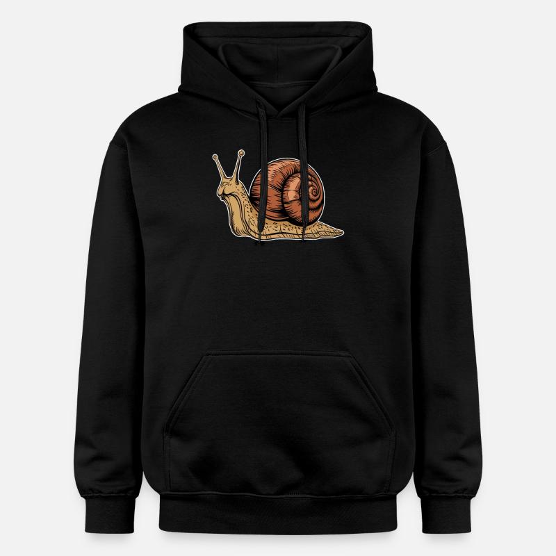 Illustration graphique d’animal d’escargot - Sweat à capuche Softstyle® Gildan Unisexe - noir