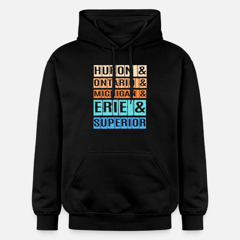 Grands Lacs - Sweat à capuche Softstyle® Gildan Unisexe - noir
