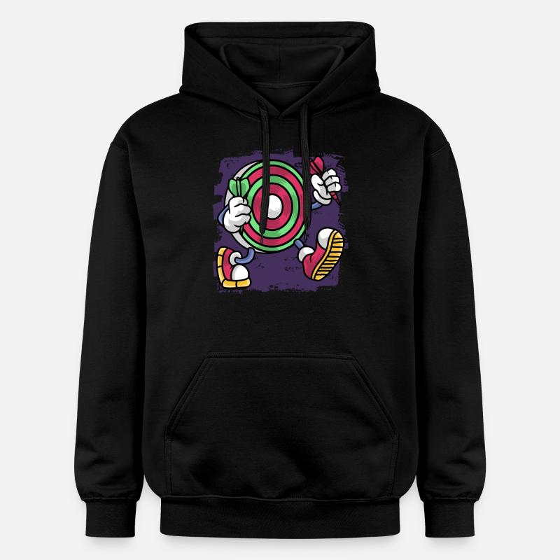 Dartist Darted Dartboard Holding Dart - Sweat à capuche Softstyle® Gildan Unisexe - noir
