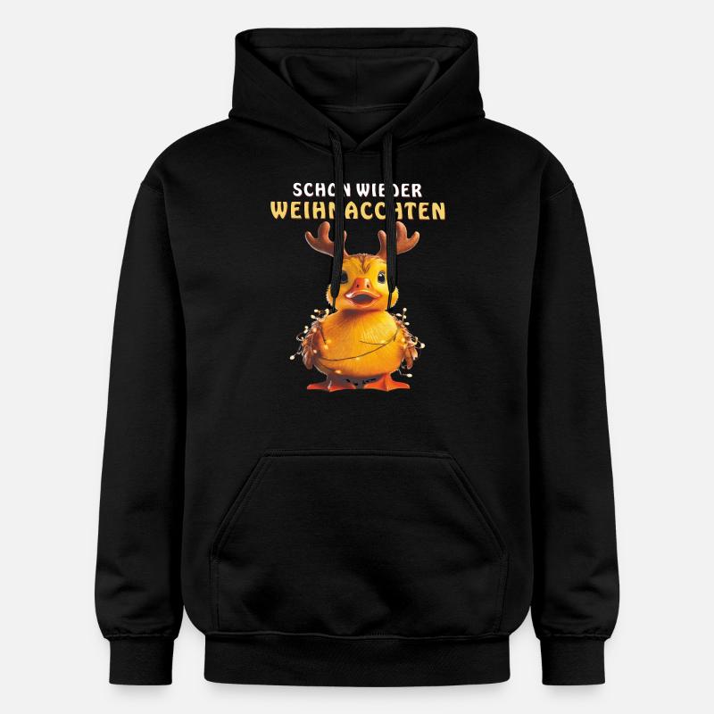 NOËL DE CANARD À NOUVEAU - Sweat à capuche Softstyle® Gildan Unisexe - noir