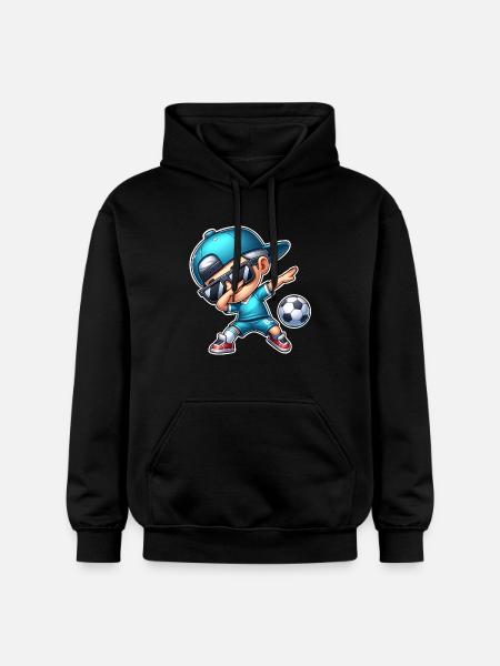 Soccer Cool Soccer Player Dabbing - Gildan Unisex Softstyle® Midweight Hoodie - black