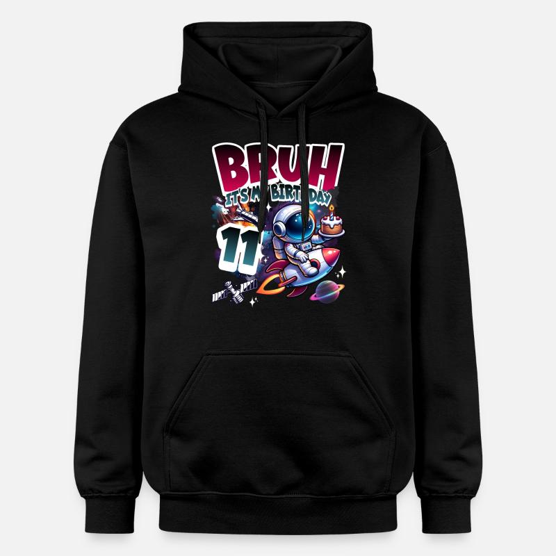 Astronaute 11e anniversaire Espace - Sweat à capuche Softstyle® Gildan Unisexe - noir
