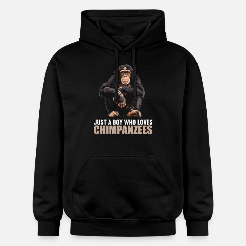 Chimpanzé Schimpansen Schimpanse - Sweat à capuche Softstyle® Gildan Unisexe - noir