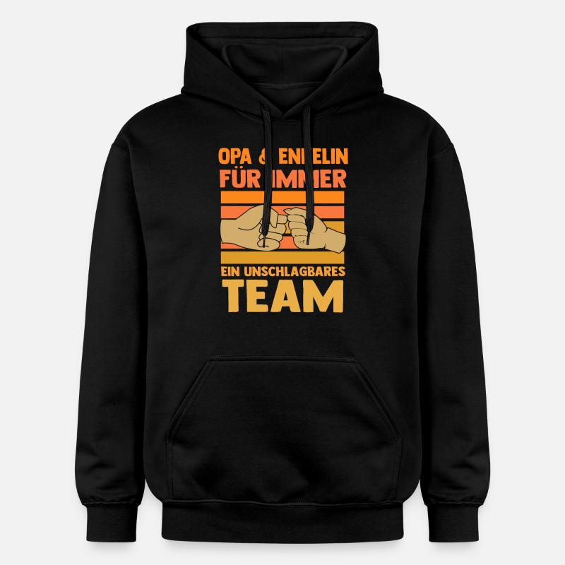 Papi et petit-fils - Sweat à capuche Softstyle® Gildan Unisexe - noir