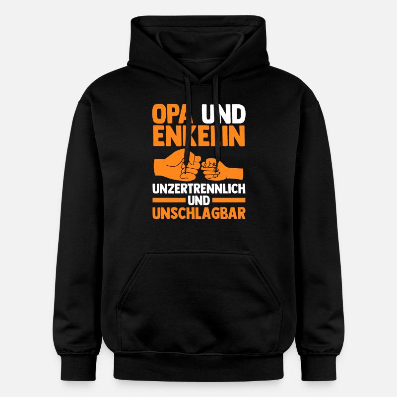 Papi et petit-fils - Sweat à capuche Softstyle® Gildan Unisexe - noir