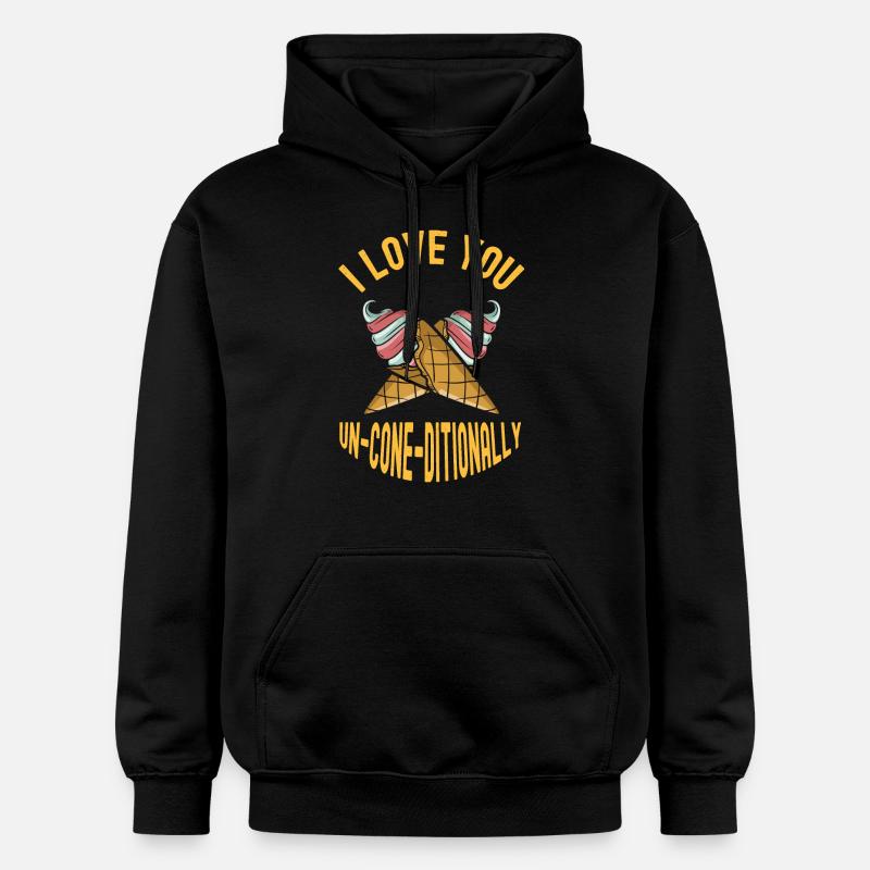 Love You Crème non sucrée - Sweat à capuche Softstyle® Gildan Unisexe - noir