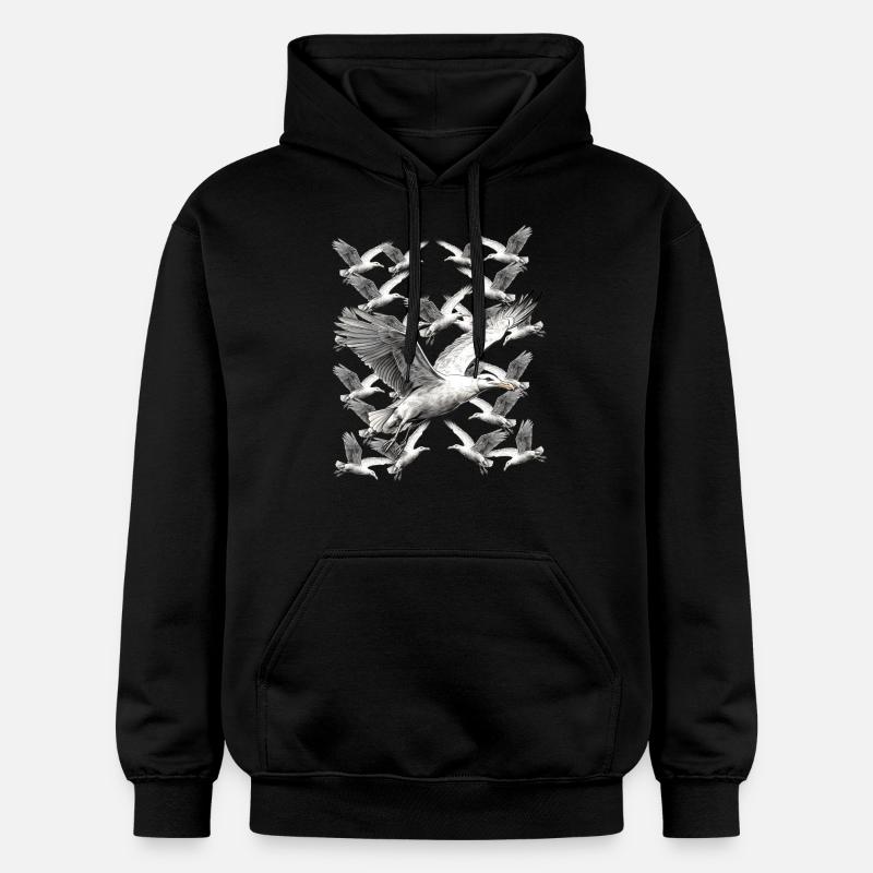 Mouette Seagulls Maritime - Sweat à capuche Softstyle® Gildan Unisexe - noir