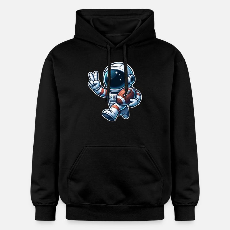 Astronaute de football - Sweat à capuche Softstyle® Gildan Unisexe - noir