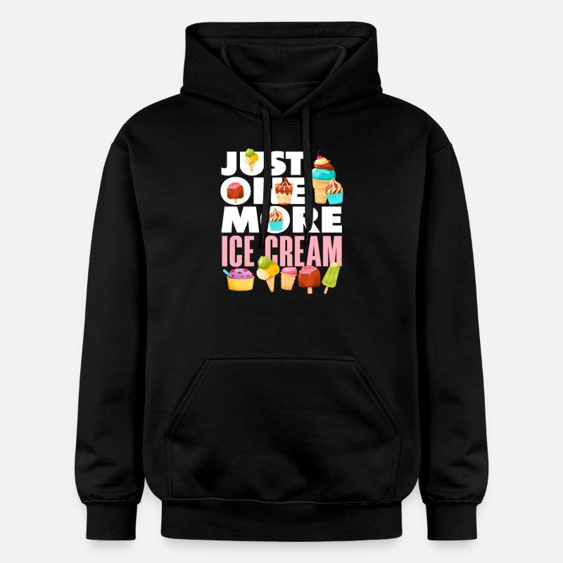 Juste un amateur de glaces - Sweat à capuche Softstyle® Gildan Unisexe - noir