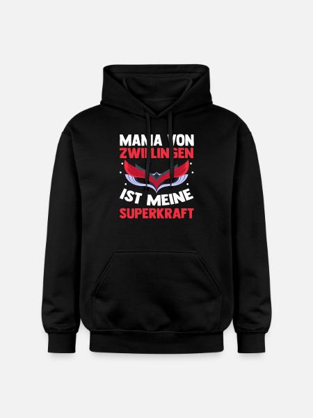Mom of twins - Gildan Unisex Softstyle® Midweight Hoodie - black