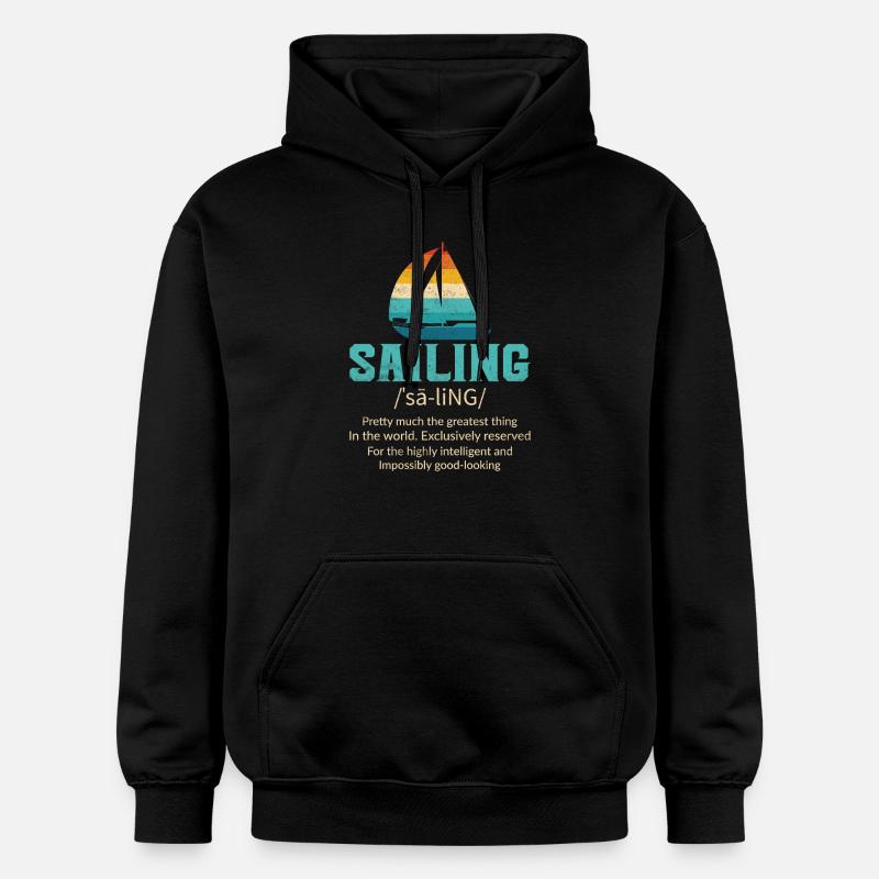 Voilier marin - Sweat à capuche Softstyle® Gildan Unisexe - noir