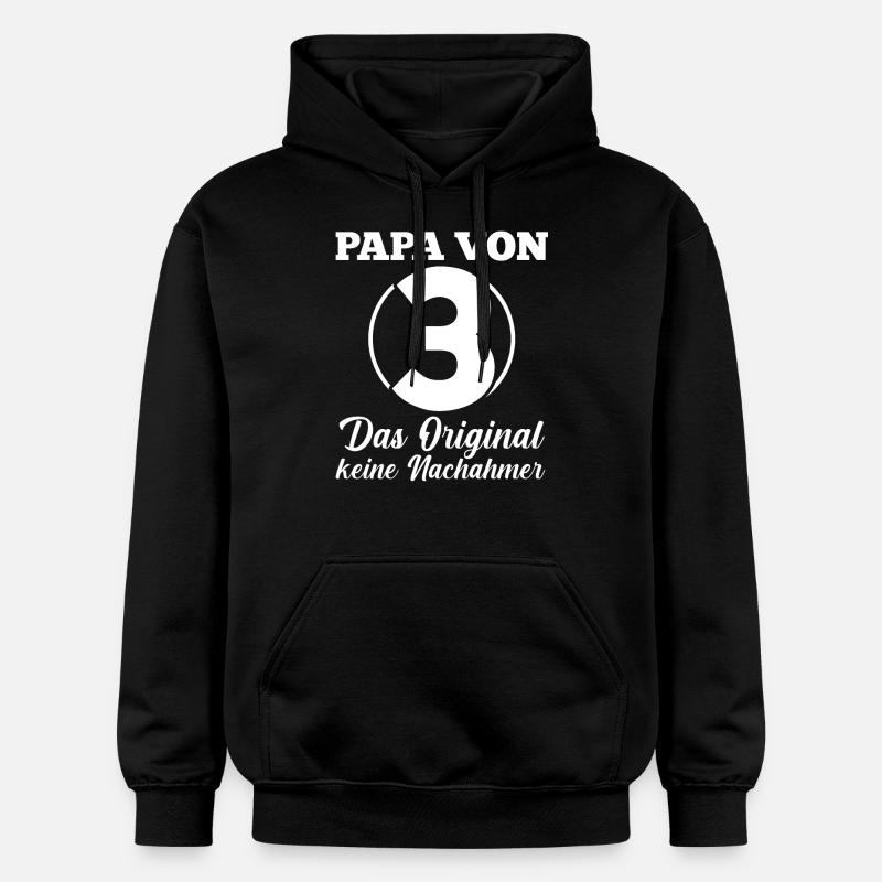 Père de 3 enfants - Sweat à capuche Softstyle® Gildan Unisexe - noir