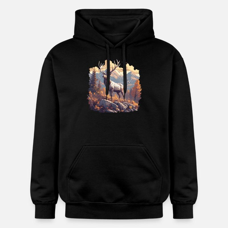 Cerf Cerf - Sweat à capuche Softstyle® Gildan Unisexe - noir