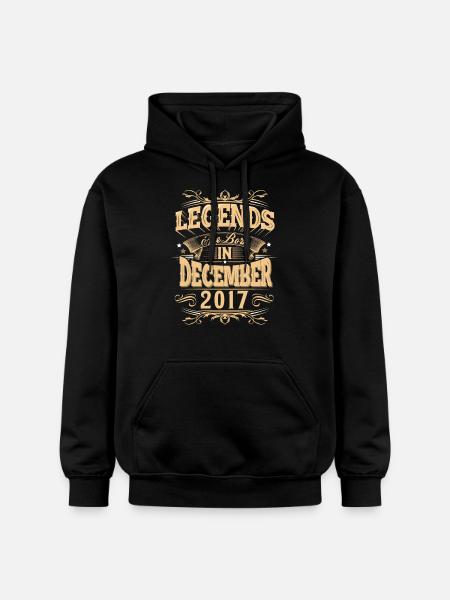 December 2017 Birthday Legend - Gildan Unisex Softstyle® Midweight Hoodie - black