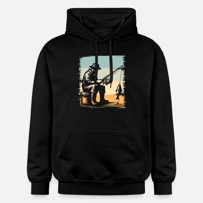 Pêche Pêcheurs Pêche - Sweat à capuche Softstyle® Gildan Unisexe - noir