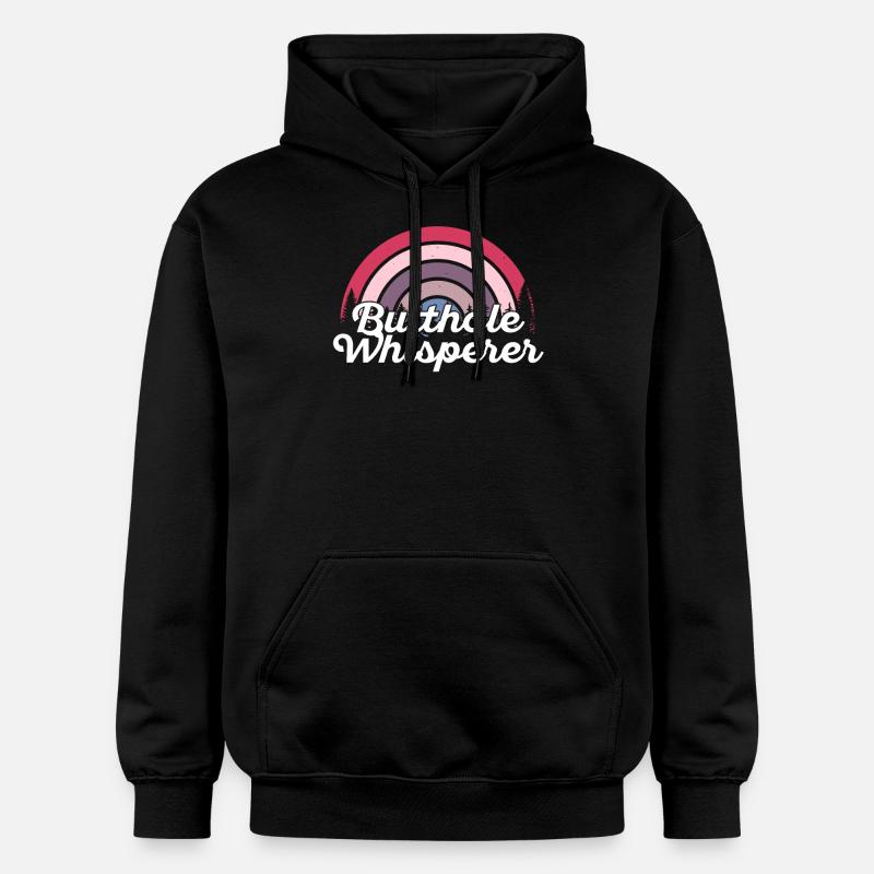 Arschloch-Flüsterer - Gildan Unisex Softstyle® Midweight Hoodie - Schwarz