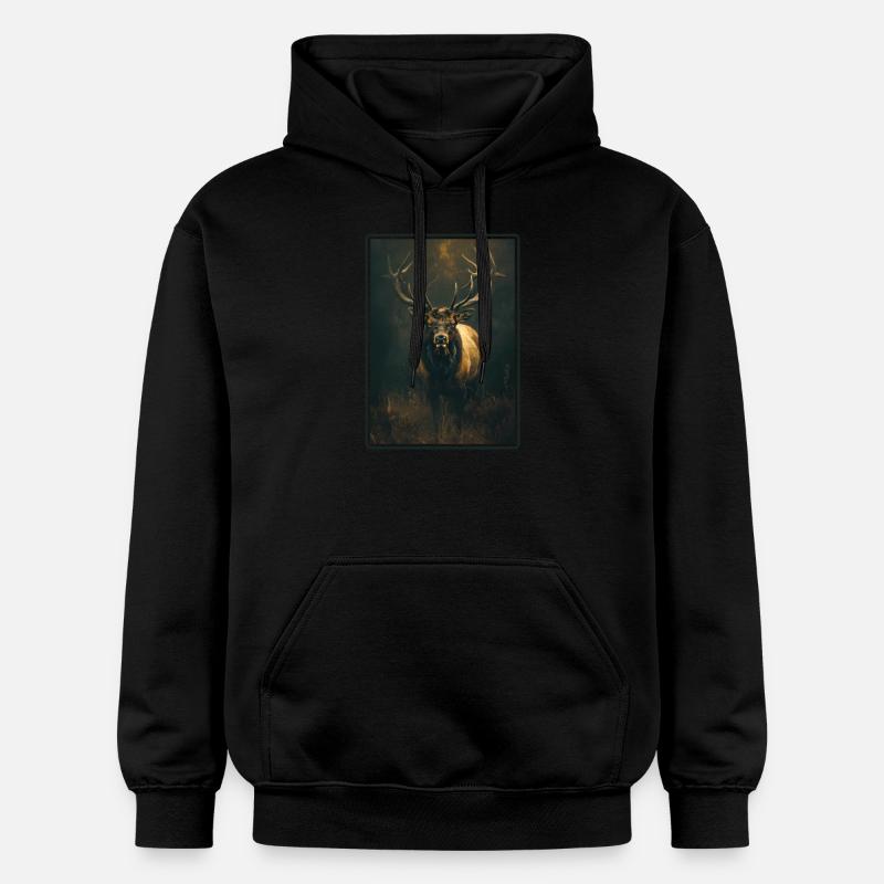 Elche Elch - Gildan Unisex Softstyle® Midweight Hoodie - Schwarz