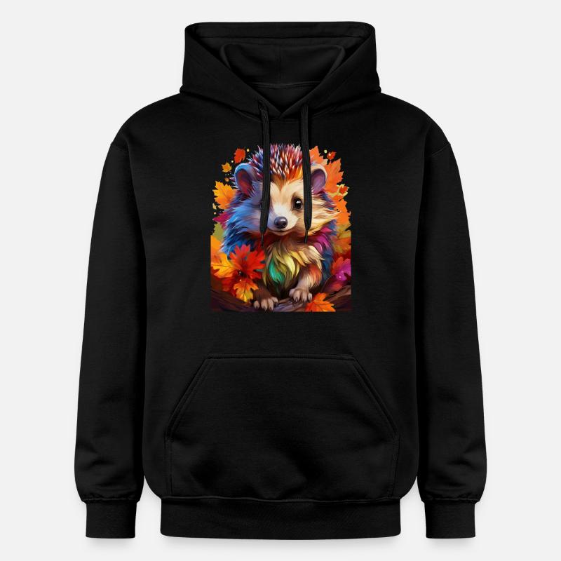 Hérisson - Sweat à capuche Softstyle® Gildan Unisexe - noir