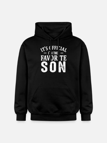 Det er officielt, at jeg er yndlingssønnen - Gildan Softstyle® Midweight unisex-hoodie - sort