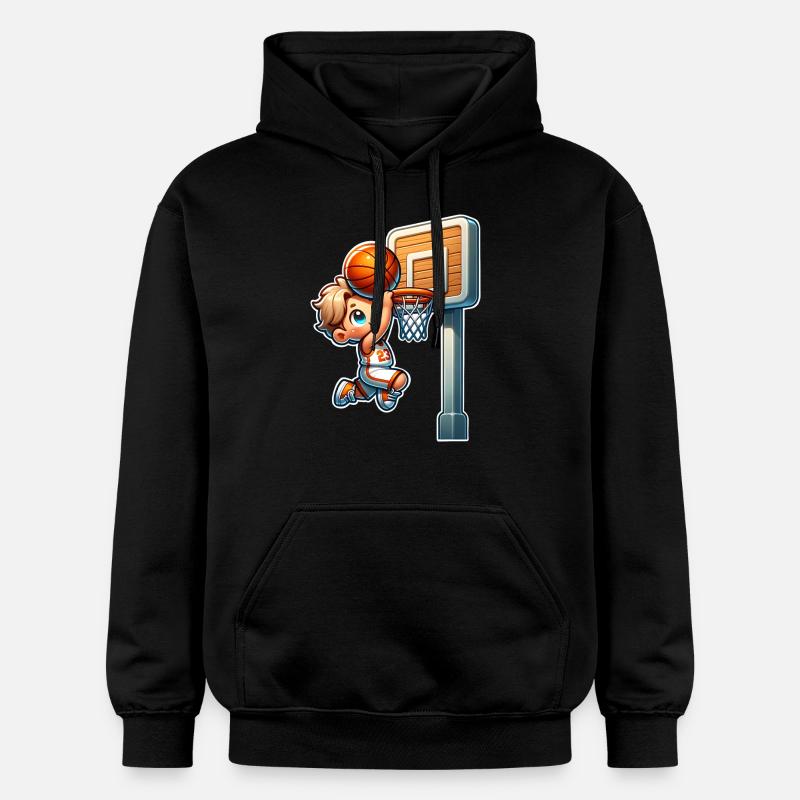 Dunking de basket-ball - Sweat à capuche Softstyle® Gildan Unisexe - noir