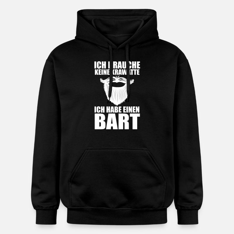 Bärtig Bartträger Bart - Gildan Unisex Softstyle® Midweight Hoodie - Schwarz