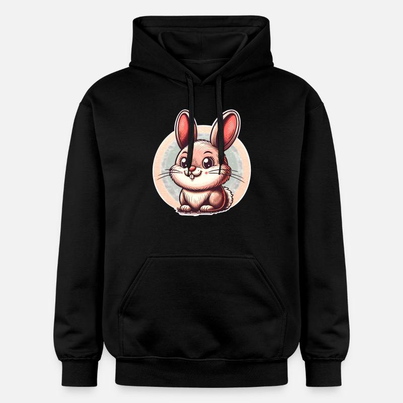 Rabbit Rabbit - Gildan Unisex Softstyle® Midweight Hoodie - black