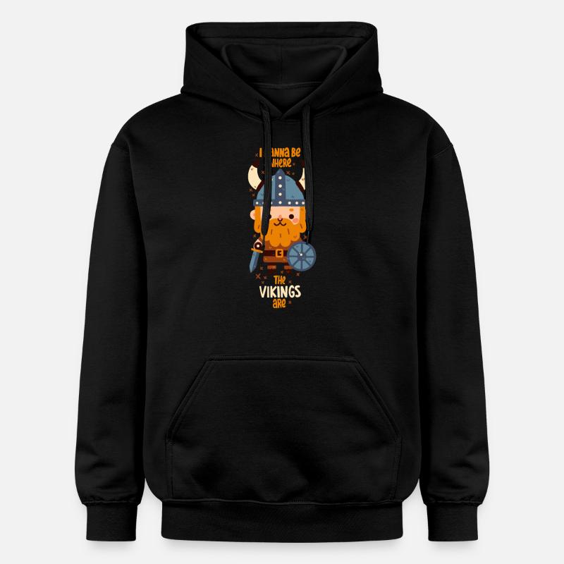 Où sont les Vikings - Sweat à capuche Softstyle® Gildan Unisexe - noir