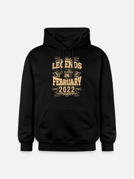 February 2022 Birthday Legend - Gildan Unisex Softstyle® Midweight Hoodie - black