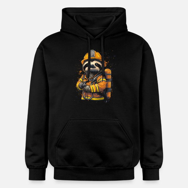 Paresseux de pompier - Sweat à capuche Softstyle® Gildan Unisexe - noir