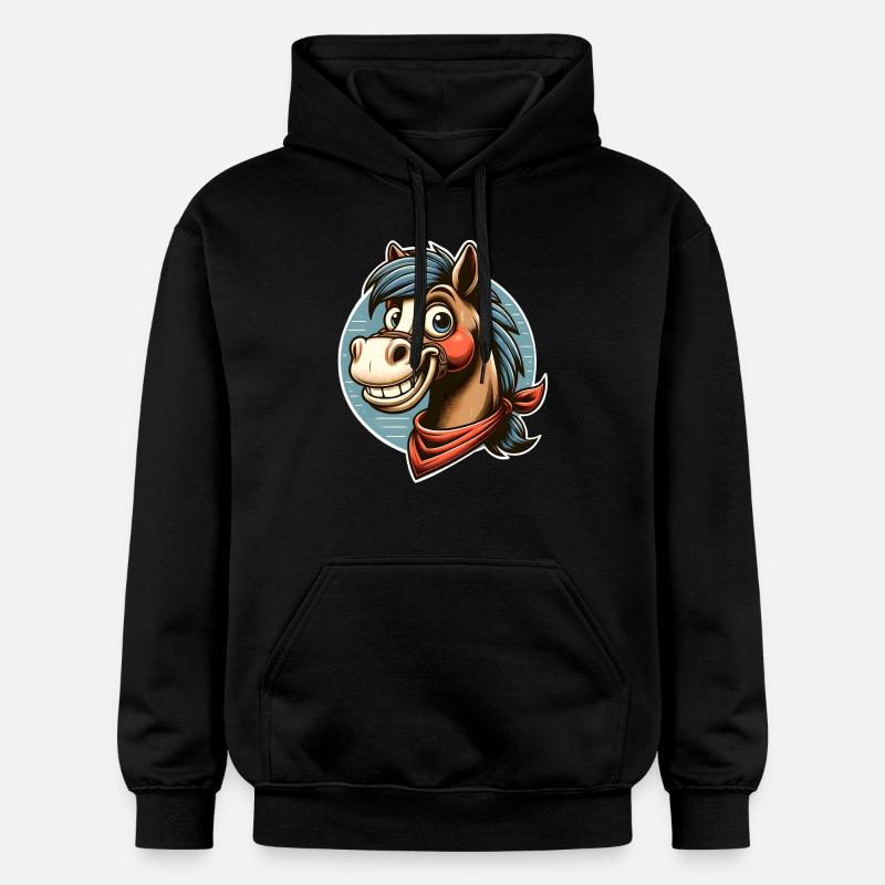 Cheval - Sweat à capuche Softstyle® Gildan Unisexe - noir