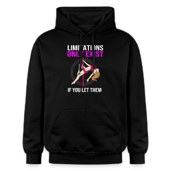 Pole Dance - Sweat à capuche Softstyle® Gildan Unisexe - noir - Devant - Marisol (170cm) & Nik (191cm)
