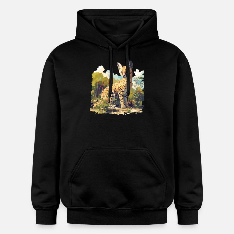 Servale Serval - Sweat à capuche Softstyle® Gildan Unisexe - noir